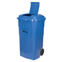 Roll Out Recycling Bin, Curbside, Polyethylene, 65 US gal. Oxford Builders Supplies Inc