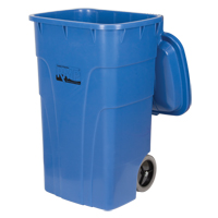 Roll Out Recycling Bin, Curbside, Polyethylene, 65 US gal. Oxford Builders Supplies Inc
