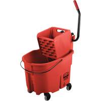 WaveBrake&reg; Mop Bucket & Wringer Combo Pack, Side Press, 8.75 US Gal.(35 Quart), Red Oxford Builders Supplies Inc