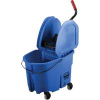 Ensemble de seau pour vadrouille et essoreuse WaveBrake, Pression vers le bas, 8,75 gal. US (35 pintes), Bleu Oxford Builders Supplies Inc