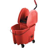 Ensemble de seau pour vadrouille et essoreuse WaveBrake, Pression vers le bas, 8,75 gal. US (35 pintes), Rouge Oxford Builders Supplies Inc