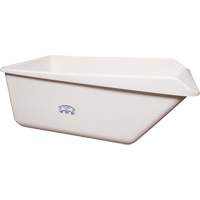 Bac de rangement avec rebord inclin&eacute;, Plastique, Blanc Oxford Builders Supplies Inc