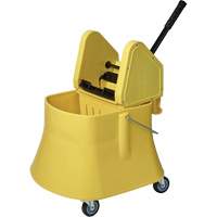 Ensemble de seau pour vadrouille et essoreuse Champ, Pression vers le bas, 10 gal. US (40 pintes), Jaune Oxford Builders Supplies Inc