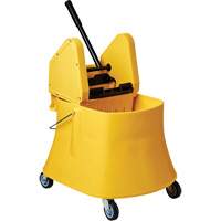 Ensemble de seau pour vadrouille et essoreuse Champ, Pression vers le bas, 7,5 gal. US (30 pintes), Jaune Oxford Builders Supplies Inc