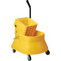 Ensemble de seau pour vadrouille et essoreuse Champ, Pression lat&eacute;rale, 7,5 gal. US (30 pintes), Jaune Oxford Builders Supplies Inc