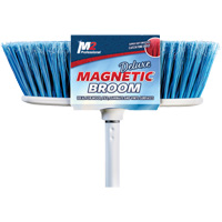 Flat Magnetic Indoor Broom with Handle, 48" Long Oxford Builders Supplies Inc