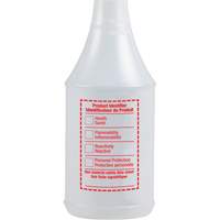 Round Spray Bottle with WHMIS Label, 24 oz. Oxford Builders Supplies Inc