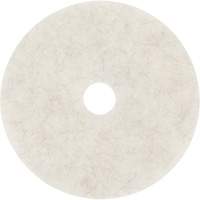 Natural Blend Pad, 17", Burnishing, White Oxford Builders Supplies Inc