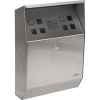Smoking Receptacle, Wall-Mount, Stainless Steel, 1.6 Litres Capacity, 13-4/5" Height Oxford Builders Supplies Inc