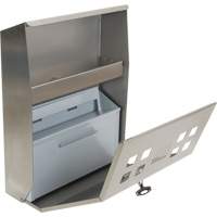 Smoking Receptacle, Wall-Mount, Stainless Steel, 1.6 Litres Capacity, 13-4/5" Height Oxford Builders Supplies Inc