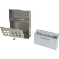 Smoking Receptacle, Wall-Mount, Stainless Steel, 1.6 Litres Capacity, 13-4/5" Height Oxford Builders Supplies Inc
