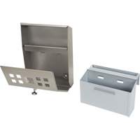Smoking Receptacle, Wall-Mount, Stainless Steel, 1.6 Litres Capacity, 13-4/5" Height Oxford Builders Supplies Inc