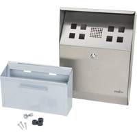 Smoking Receptacle, Wall-Mount, Stainless Steel, 1.6 Litres Capacity, 13-4/5" Height Oxford Builders Supplies Inc