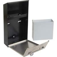 Cendrier, Montage mural, Acier inoxydable, Capacit&eacute; 1 Litre, Hauteur 11-4/5" Oxford Builders Supplies Inc