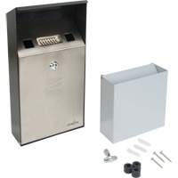Cendrier, Montage mural, Acier inoxydable, Capacit&eacute; 1 Litre, Hauteur 11-4/5" Oxford Builders Supplies Inc