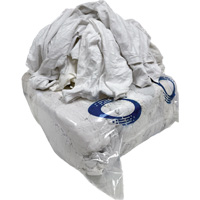 Chiffons de nettoyage, Coton/Molleton, Blanc, 25 lb Oxford Builders Supplies Inc