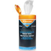 Lingettes pour le nettoyage, d&eacute;sinfection et d&eacute;graissage de surfaces, 12" x 5,5", 80 lingettes Oxford Builders Supplies Inc