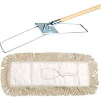 Syst&egrave;me de vadrouille &agrave; &eacute;pousseter Break-Ezy, Style &agrave; attacher, Coton, 36" lo x 5" la Oxford Builders Supplies Inc