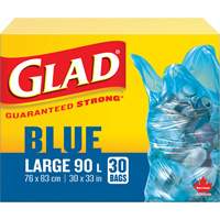 45L Recycling Bags, Regular, 30" W x 33" L, Blue Oxford Builders Supplies Inc