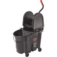 Seau et essoreuse Wavebrake, Pression vers le bas, 8,75 gal. US (35 pintes), Noir Oxford Builders Supplies Inc