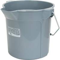 Round Bucket with Pouring Spout, 2.64 US Gal. (10.57 qt.) Capacity, Grey Oxford Builders Supplies Inc