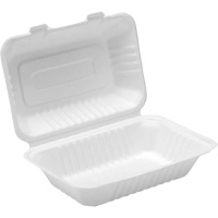 Compostable Hinged Food Containers, Bagasse, Rectangular Oxford Builders Supplies Inc