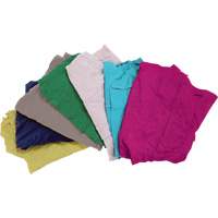 Recycled Material Wiping Rags, Cotton, Mix Colours, 10 lbs. Oxford Builders Supplies Inc