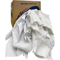 Chiffons recycl&eacute;s, Coton, Blanc, 10 lb Oxford Builders Supplies Inc