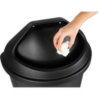 Half-Round Garbage Bin with Lid, Polyethylene, 21 US gal. Oxford Builders Supplies Inc