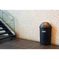 Half-Round Garbage Bin with Lid, Polyethylene, 21 US gal. Oxford Builders Supplies Inc
