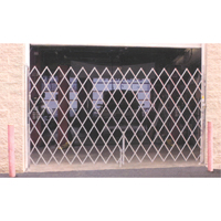 Galvanized Folding Security Gates, Fixed Single Folding, 4' L x 6' H Expanded Oxford Builders Supplies Inc
