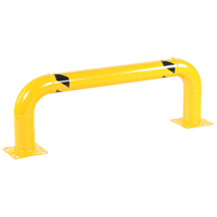 Garde-corps &agrave; profil bas pour rayonnages, 4' la x 1,4' h, Jaune Oxford Builders Supplies Inc