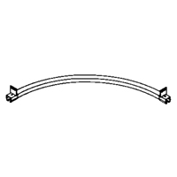 Rail de roulement courb&eacute; sur 90° &agrave; montage sur poutre pour murs-rideaux, 3' lo Oxford Builders Supplies Inc