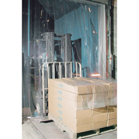 Strip Curtain Doors, 10' x 10' Door Opening, 12" Strip Width, 0.120" Strip Thickness Oxford Builders Supplies Inc