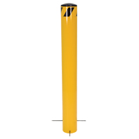 Pour-In-Place Bollards, Steel, 36-1/2" H x 5-9/16" W, Yellow Oxford Builders Supplies Inc