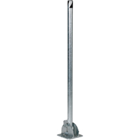 Fold-Down Bollards, Steel, 42" H x 1-3/4" W, Silver Oxford Builders Supplies Inc