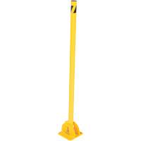 Fold-Down Bollards, Steel, 42" H x 1-3/4" W, Yellow Oxford Builders Supplies Inc