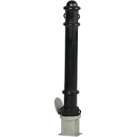 Removable Ornamental Bollards, Steel, 40" H x 4-1/2" W, Black Oxford Builders Supplies Inc