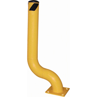 Offset Bollard, Steel, 36-1/8" H x 8" W, Yellow Oxford Builders Supplies Inc