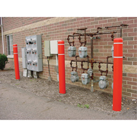 Polyethylene Bollard Covers, 6-5/8" Dia. x 52" L, Red Oxford Builders Supplies Inc
