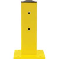 Poteau pour barri&egrave;re de s&eacute;curit&eacute;, Acier, 5" lo x 17" h, Jaune s&eacute;curit&eacute; OSHA Oxford Builders Supplies Inc
