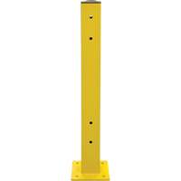 Poteau double pour barri&egrave;re de s&eacute;curit&eacute;, Acier, 5" lo x 44" h, Jaune s&eacute;curit&eacute; OSHA Oxford Builders Supplies Inc