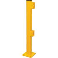 Poteau d'extr&eacute;mit&eacute; pour garde-corps l&eacute;gers, Acier, 42" h, Jaune s&eacute;curit&eacute; OSHA Oxford Builders Supplies Inc