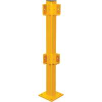 Poteau de coin pour garde-corps l&eacute;gers, Acier, 42" h, Jaune s&eacute;curit&eacute; OSHA Oxford Builders Supplies Inc