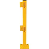 Poteau de coin pour garde-corps l&eacute;gers, Acier, 42" h, Jaune s&eacute;curit&eacute; OSHA Oxford Builders Supplies Inc
