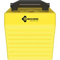 Checkers Safety Heavy-Duty Ultra Class Mining Wheel Chock, HDPE, Yellow, 14-1/2" W x 17-1/2" D x 16" H Oxford Builders Supplies Inc