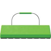 Checkers Safety SafeRay  Aircraft Wheel Chock with Cable Handle & Rubber Pad, Urethane, Fluorescent Green, 24" W x 8" D x 6" H Oxford Builders Supplies Inc