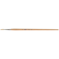 Pinceau de forme ronde en soies blanches pures pour marquage, Largeur de la brosse de 3/16", Soie blanche, Manche &agrave; Bois Oxford Builders Supplies Inc