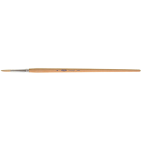 Pinceau de forme ronde en soies blanches pures pour marquage, Largeur de la brosse de 7/32", Soie blanche, Manche &agrave; Bois Oxford Builders Supplies Inc