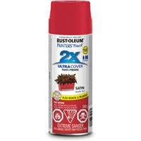 Painter's Touch&reg; Ultra Cover Paint, Apple Red, Satin, Aerosol Can Oxford Builders Supplies Inc